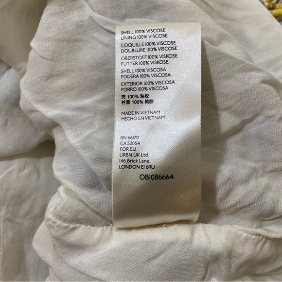 Free People Size 6 Yellow Forget Me Not Floral Mini Dress - Picture 9 of 10